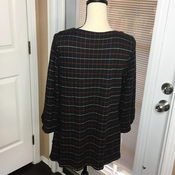 🚫❌ SOLD J Jill Ponte Tunic Top Ponte Knit Red - Picture 4 of 6